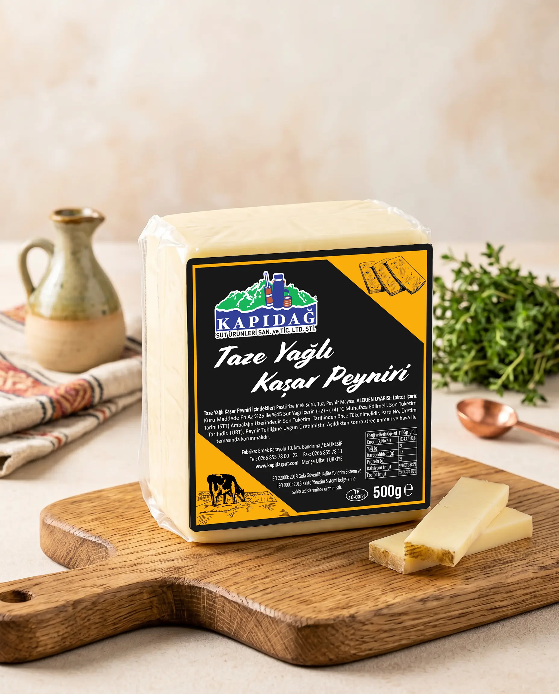 Kapıdağ Taze Kaşar Peyniri 500 gr